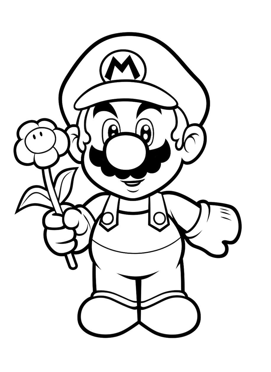 para colorear de Super Mario Bros, Super Mario Bros, Super Mario, 