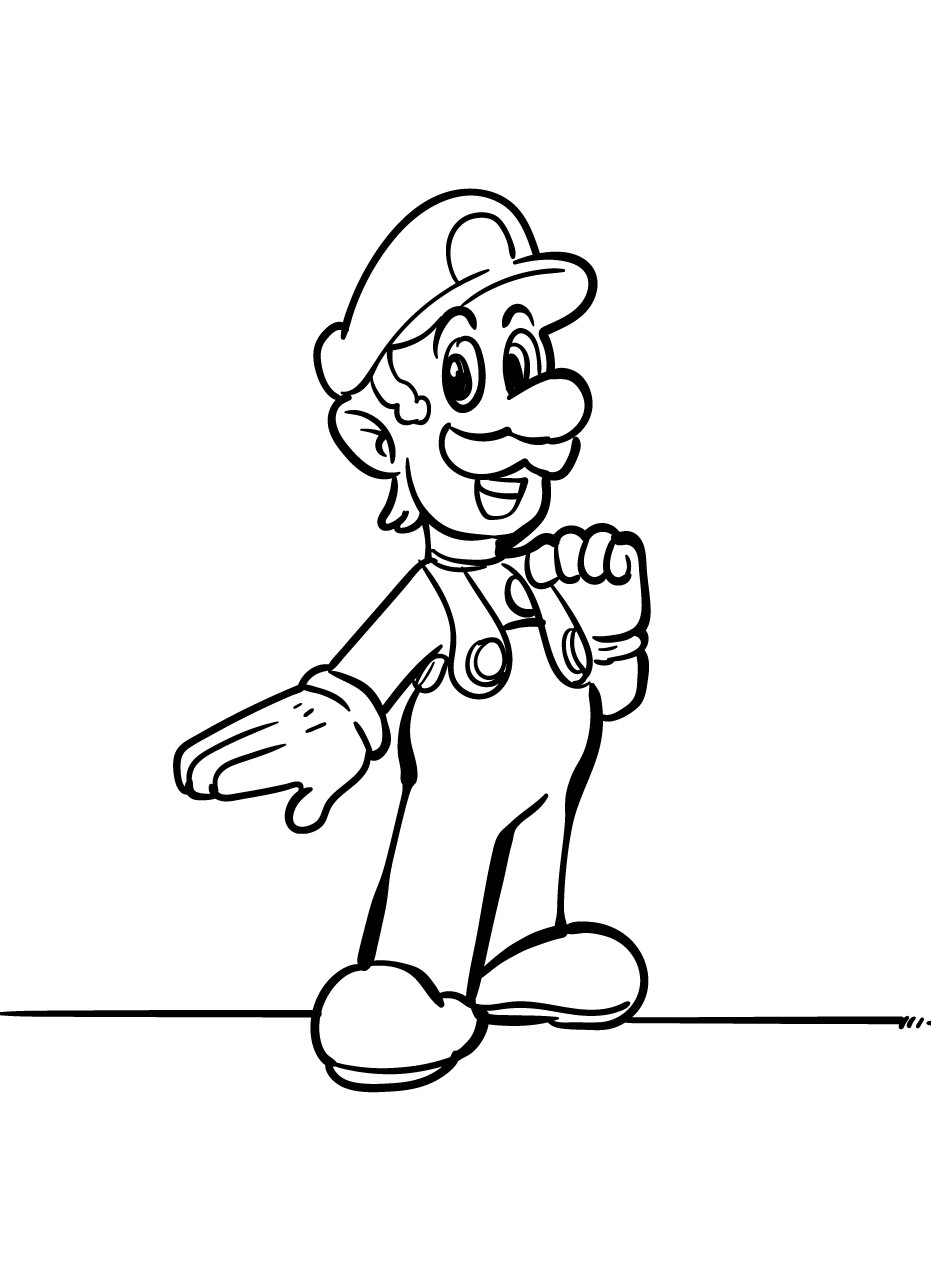 para colorear de Super Mario Bros, Super Mario Bros, Super Mario, 