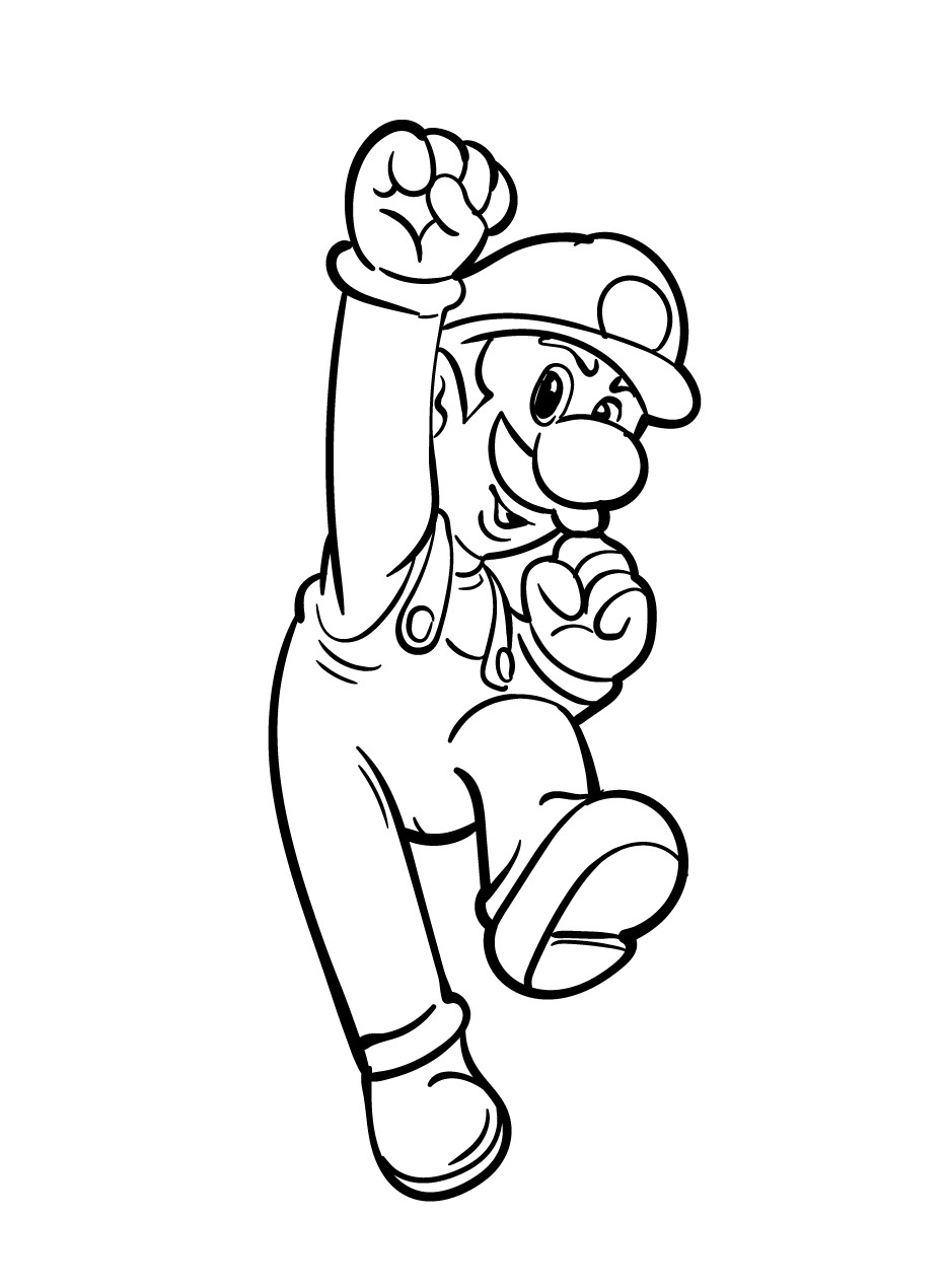 para colorear de Super Mario Bros, Super Mario Bros, Super Mario, 