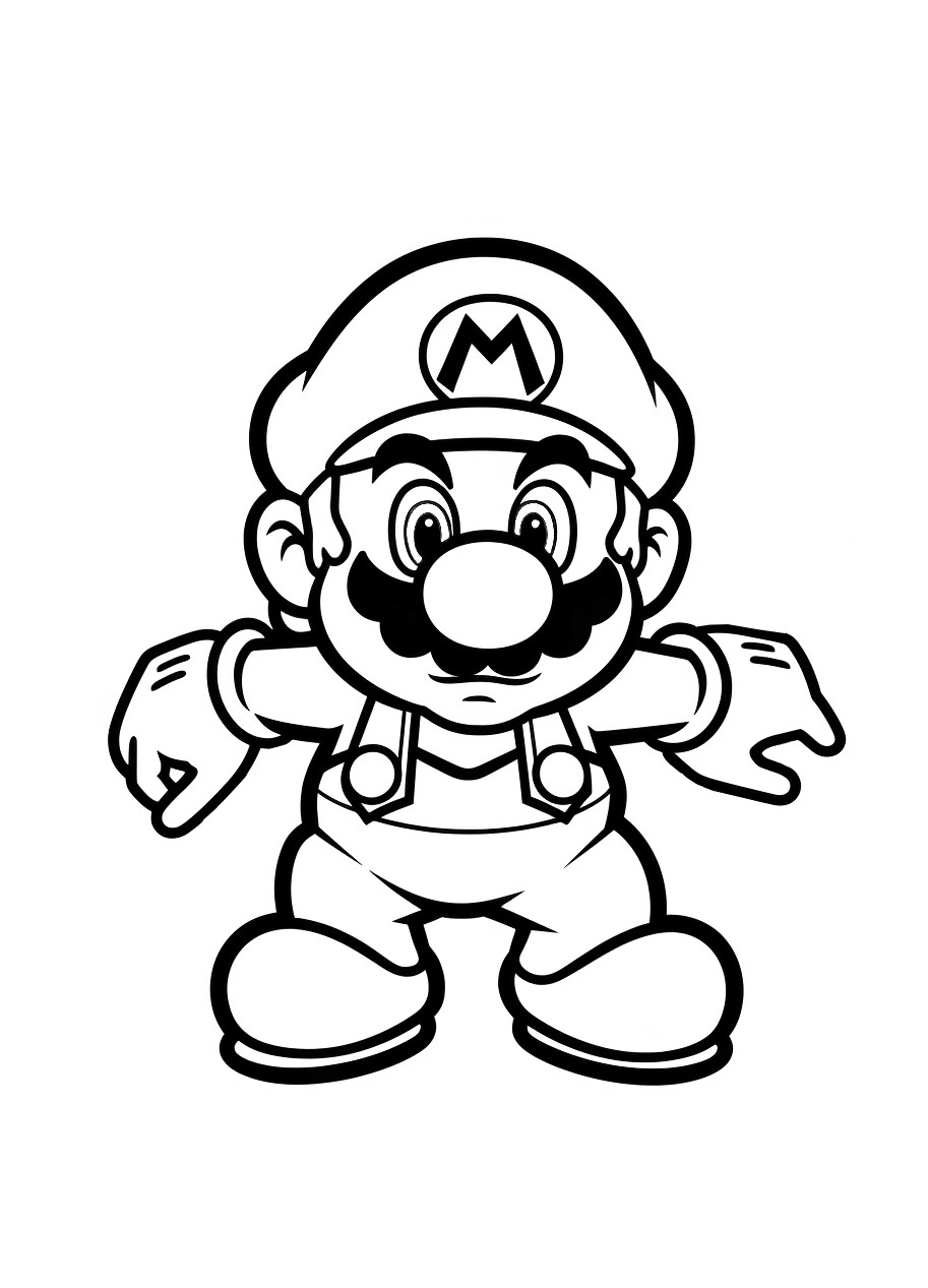 para colorear de Super Mario Bros, Super Mario Bros, Super Mario, 