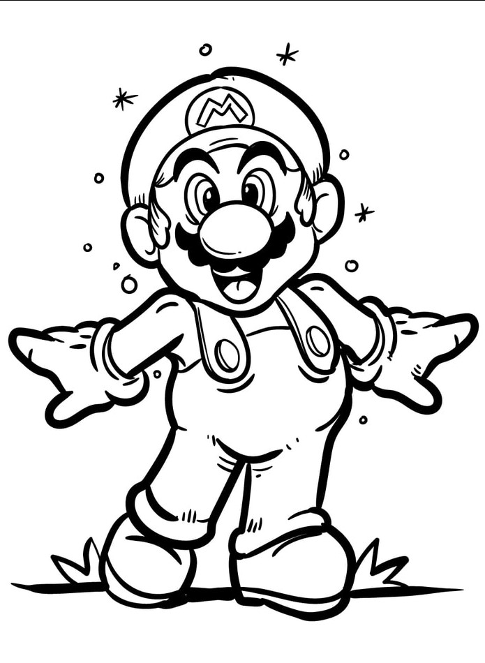 para colorear de Super Mario Bros, Super Mario Bros, Super Mario, 