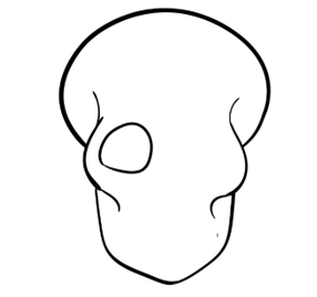 dibujar una calavera, una guía paso a pasoSkull, Cómo dibujar una calavera, luego, borra el lápiz y dibuja la calavera, luego, dibuja los pómulos, ahora dibuja la mandíbula del cráneo, a continuación, agregará la primera cuenca del ojo,