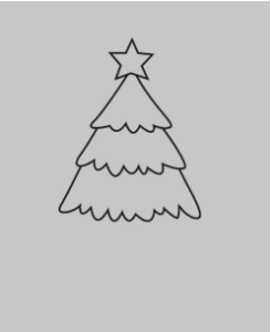 dibujar una Navidad, dibujo de navidad en solo 9 sencillos, dibujar cosas navideñas, capa superior del árbol de Navidad, segunda capa del árbol de Navidad, dibuja la tercera capa del árbol,