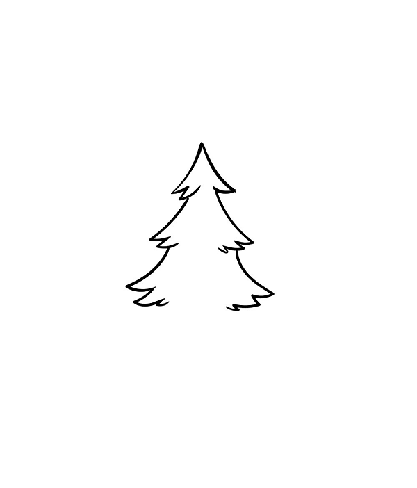 arbol de navidad dibujo facil