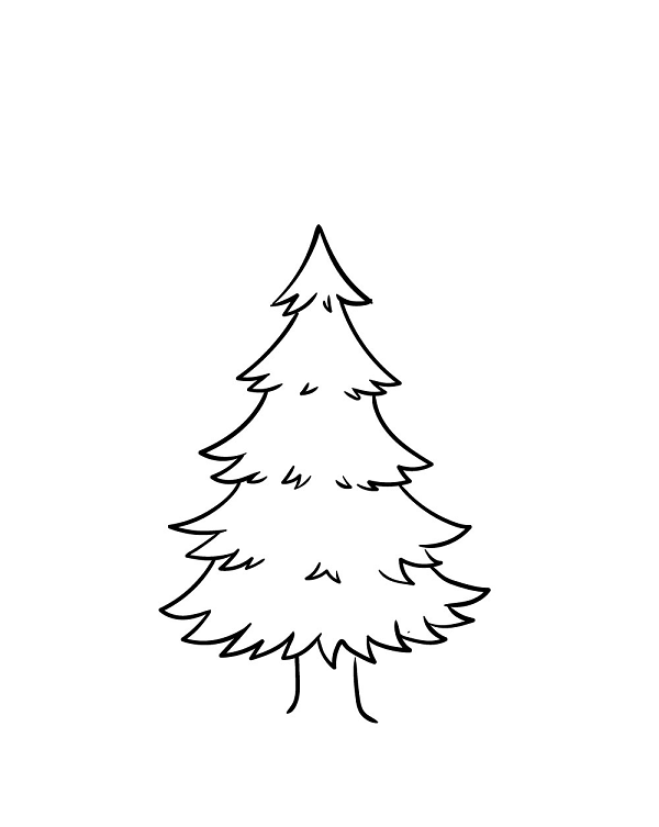 arbol de navidad dibujo facil